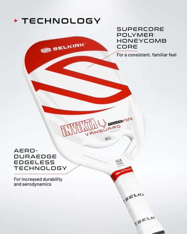 Selkirk Vanguard Power Air Invikta Blanc/Rouge - Image 3