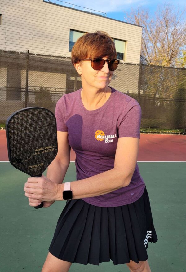 Chandail "Pickleball & Cie" manches courtes Femme